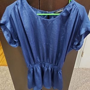 Express size large blue blouse.